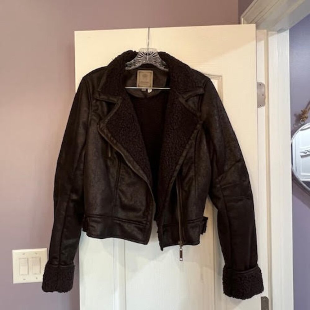 Faux Shearling Moto jacket